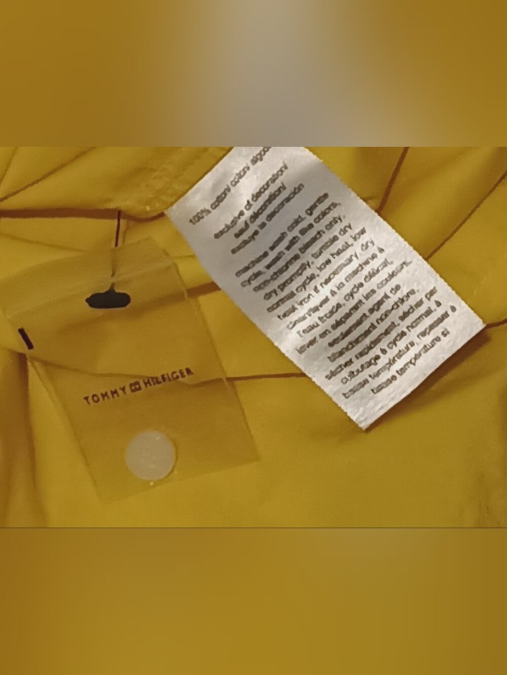 𝐓𝐨𝐦𝐦𝐲 𝐇𝐢𝐥𝐟𝐢𝐠𝐞𝐫 𝐘𝐞𝐥𝐥𝐨𝐰 𝐂𝐨𝐭𝐭𝐨𝐧 𝐁𝐮𝐭𝐭𝐨𝐧 𝐁𝐥𝐨𝐮𝐬𝐞 - Picture 14 of 15